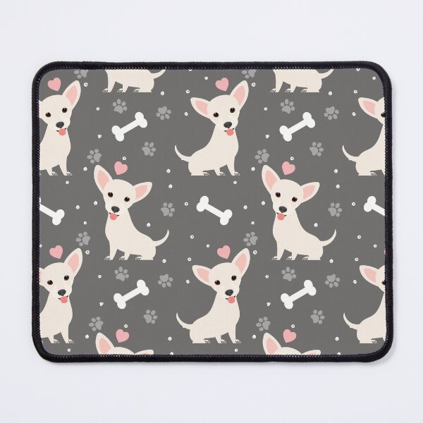 Item preview, White Chiweenie Dachshund Chihuahua Mix Upright Ears designed and sold by Lulupainting.
