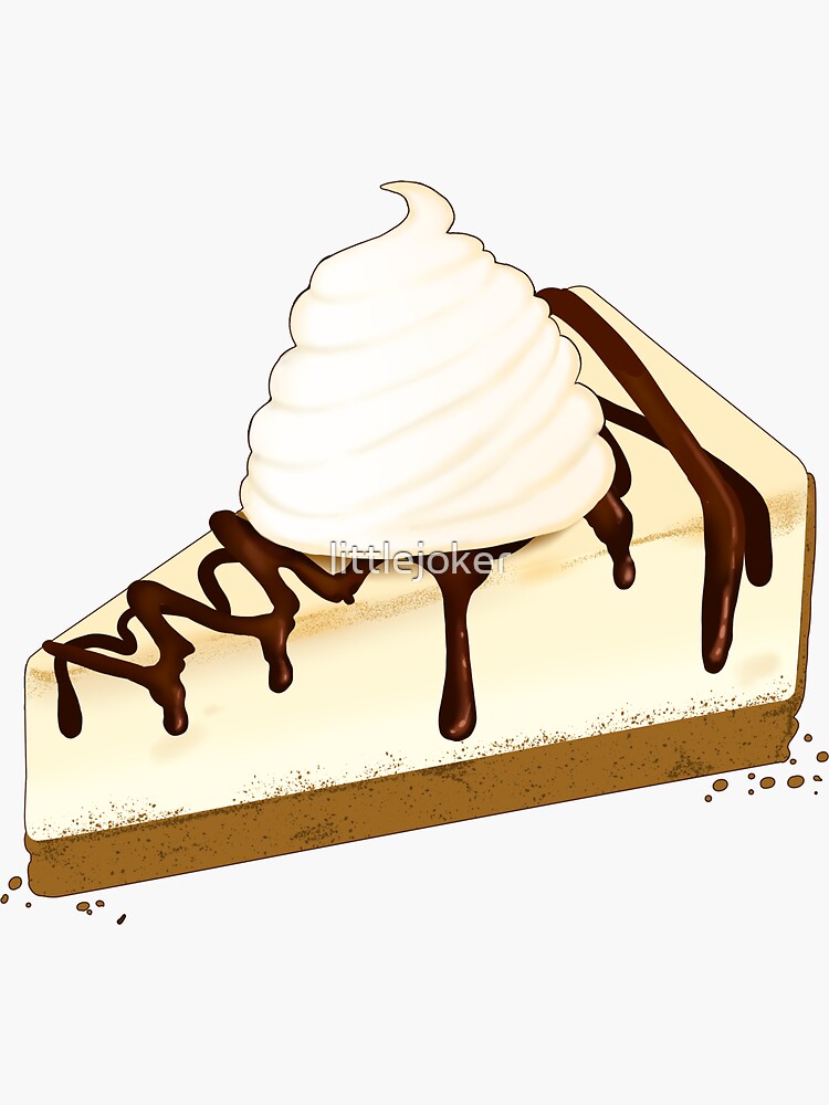 "Chocolate drizzle cheesecake" Sticker for Sale by littlejoker Redbubble