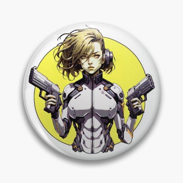 Item preview, Cyber/Kenetic woman with yellow weapons designed and sold by Salimgor Hangaround Music.