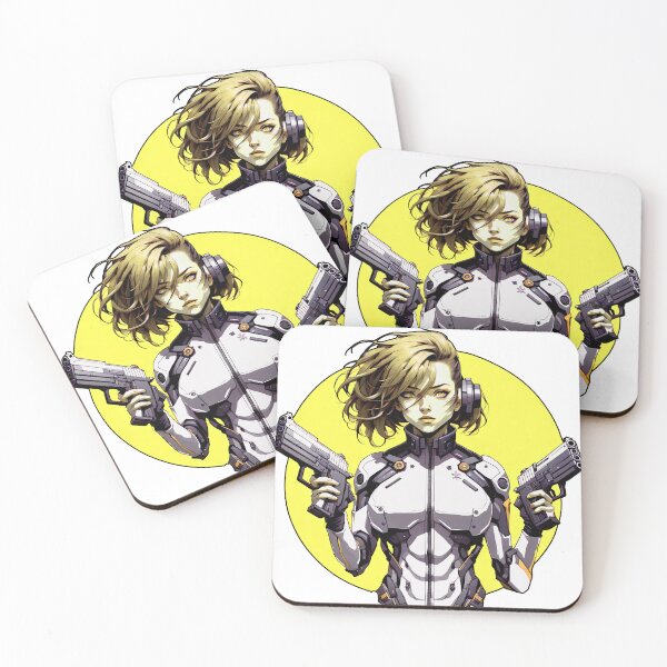 Item preview, Cyber/Kenetic woman with yellow weapons designed and sold by Salimgor Hangaround Music.