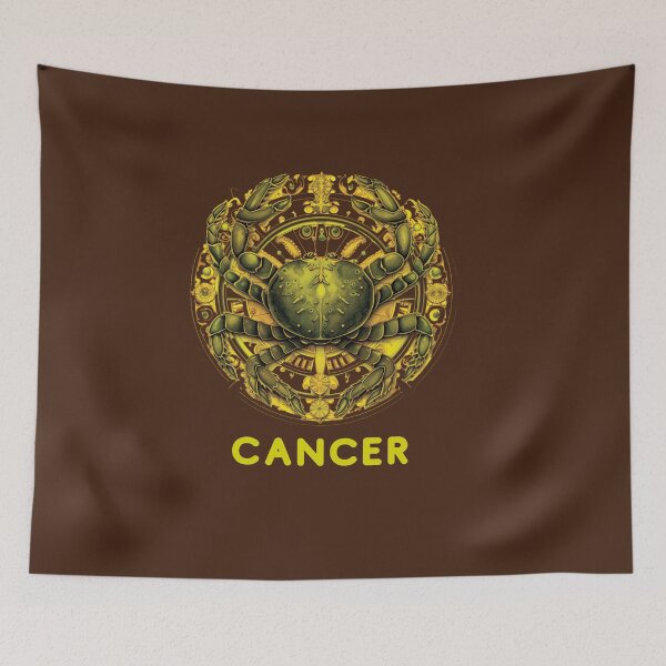 Item preview, Cancer Zodiac- Horescope/SunSign Theme on  on  brown background designed and sold by CosmicNook1.