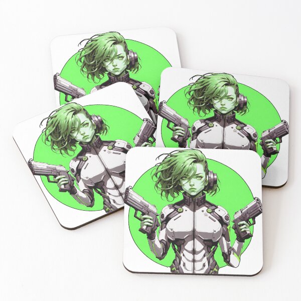 Item preview, Cyber/Kenetic woman with weapons green designed and sold by Salimgor Hangaround Music.