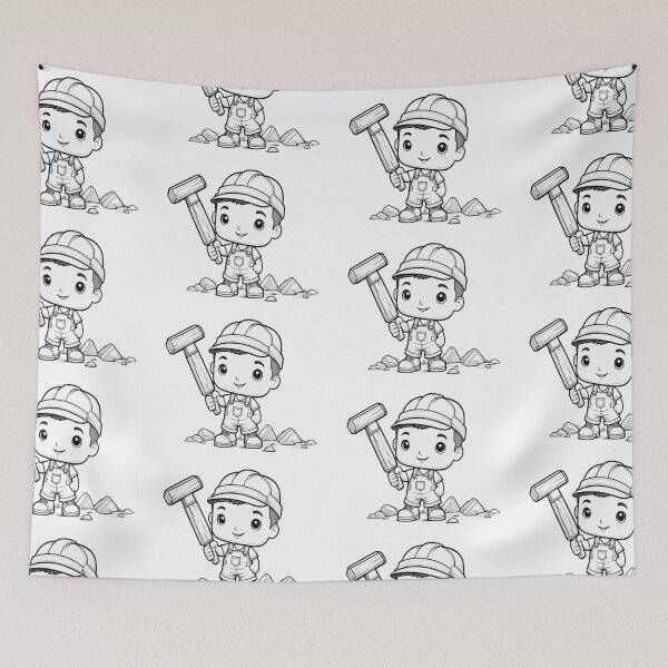 Item preview, Hilarious Construction Workers - Funny Cartoon Design designed and sold by PrintPulse-9.