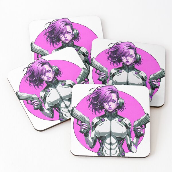 Item preview, Cyber/Kenetic woman with weapons purple designed and sold by Salimgor Hangaround Music.