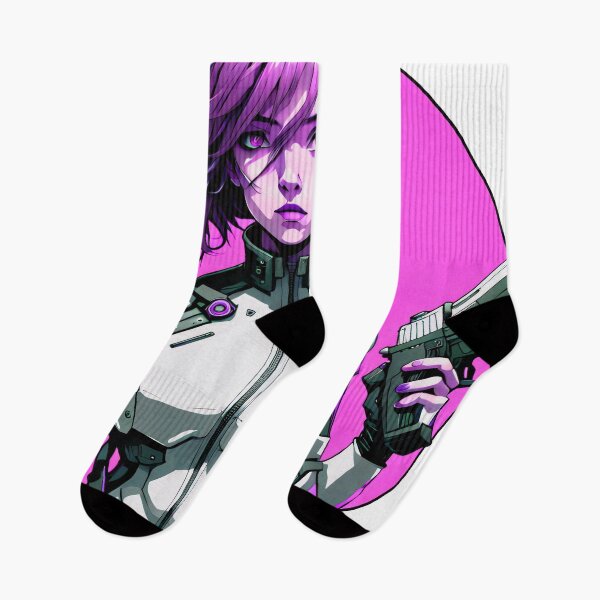 Item preview, Cyber/Kenetic woman with weapons purple designed and sold by Salimgor Hangaround Music.