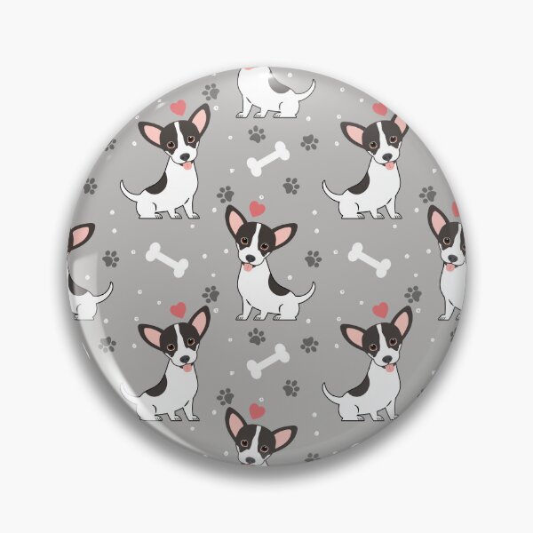 Item preview, White Black Chiweenie Dachshund Chihuahua Mix Upright Ears designed and sold by Lulupainting.