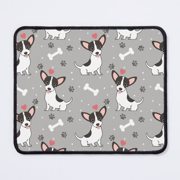Item preview, White Black Chiweenie Dachshund Chihuahua Mix Upright Ears designed and sold by Lulupainting.