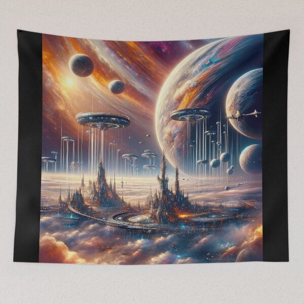 Item preview, Interstellar - Cosmic Cityscape - Space designed and sold by Newpixelland.