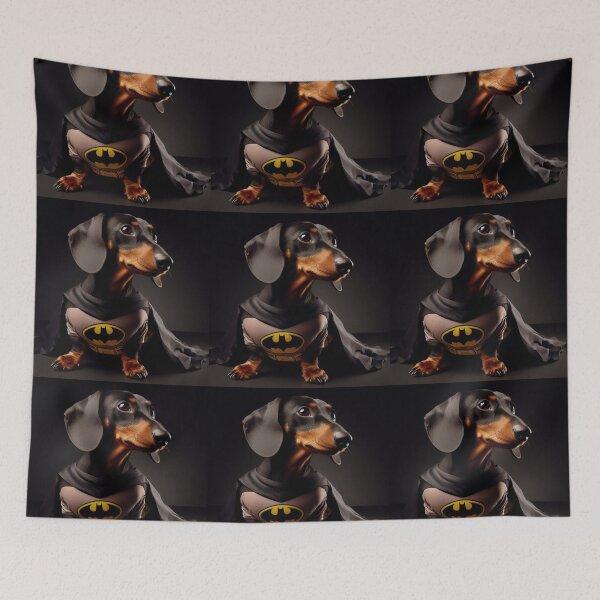 Item preview, Dachshund BatDog the Superhero #3 designed and sold by AIrtisticPrints.