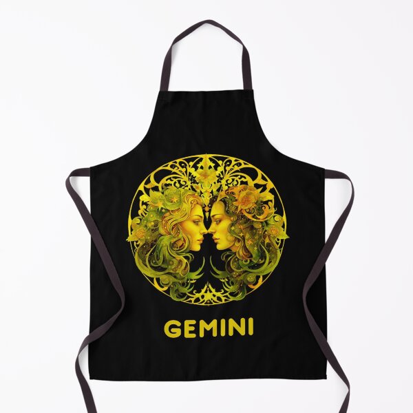 Item preview, Gemini Zodiac- Horescope/SunSign Theme on black background designed and sold by CosmicNook1.