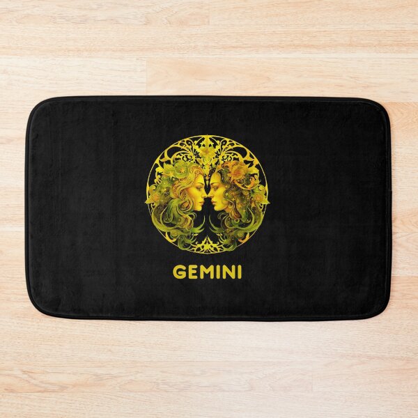 Item preview, Gemini Zodiac- Horescope/SunSign Theme  on black background designed and sold by CosmicNook1.