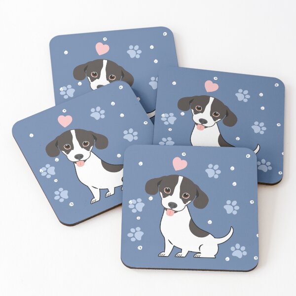 Item preview, White Black Chiweenie Dachshund Chihuahua Mix  designed and sold by Lulupainting.