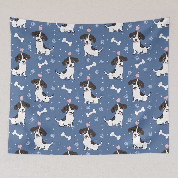 Item preview, White Black Chiweenie Dachshund Chihuahua Mix  designed and sold by Lulupainting.