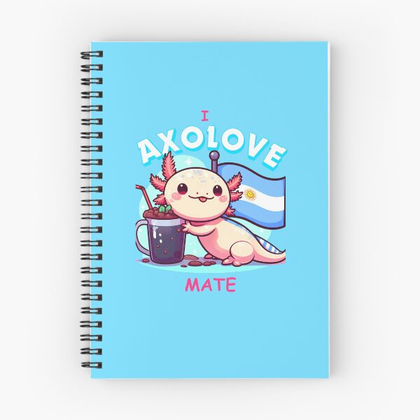 Item preview, Cute colorful Axolotl drinking an Argentine mate designed and sold by Mr Pyuku.