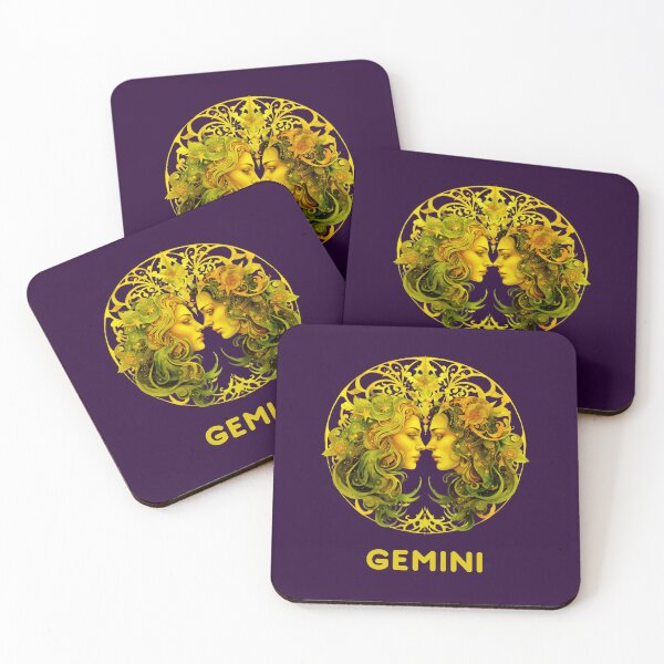 Item preview, Gemini Zodiac- Horescope/SunSign Theme  on purple background designed and sold by CosmicNook1.