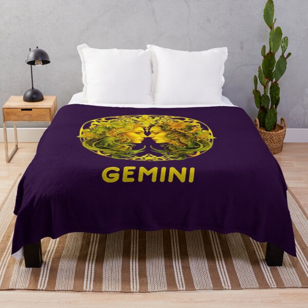 Item preview, Gemini Zodiac- Horescope/SunSign Theme on purple background designed and sold by CosmicNook1.