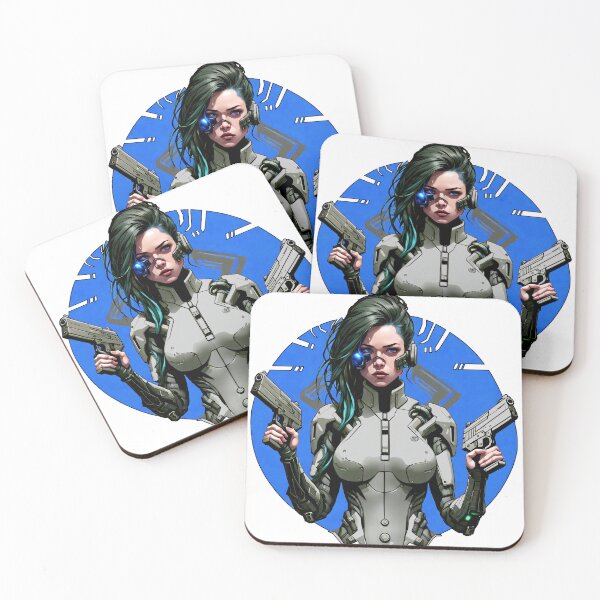 Item preview, Cyber/Kenetic woman with weapons and blue eye implant designed and sold by Salimgor Hangaround Music.