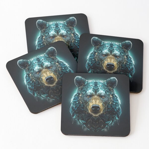 Item preview, Hologram Bear wall art designed and sold by Cuddleslug.