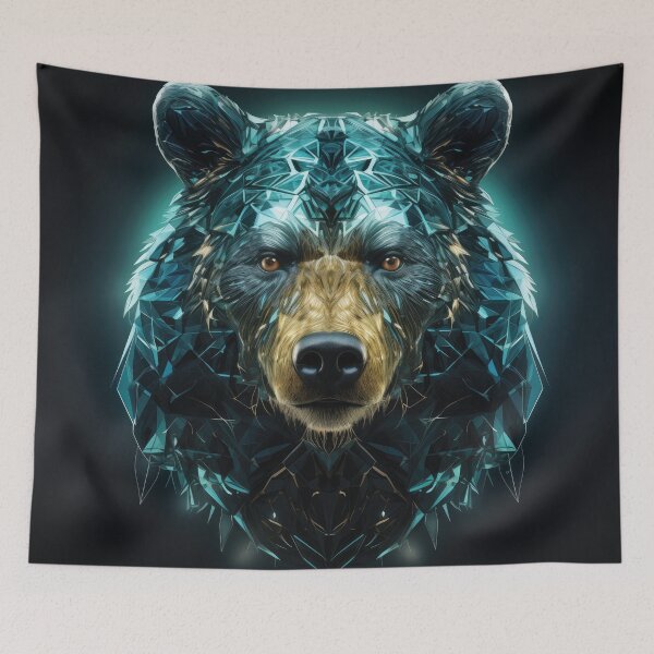 Item preview, Hologram Bear wall art designed and sold by Cuddleslug.