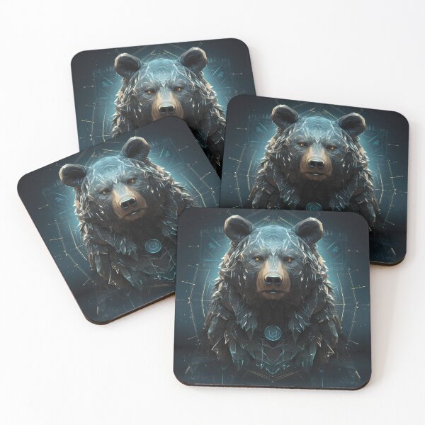 Item preview, Hologram Bear wall art designed and sold by Cuddleslug.
