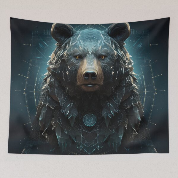 Item preview, Hologram Bear wall art designed and sold by Cuddleslug.