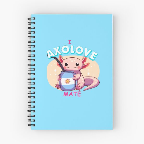 Item preview, Cute colorful axolotl drinking an Argentine mate designed and sold by Mr Pyuku.
