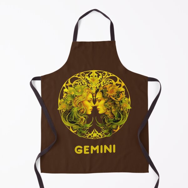 Item preview, Gemini Zodiac- Horescope/SunSign Theme on brown background designed and sold by CosmicNook1.