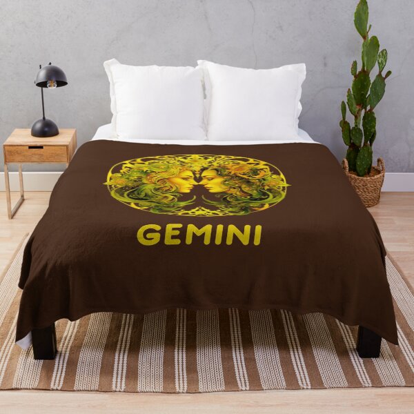 Item preview, Gemini Zodiac- Horescope/SunSign Theme  on brown background designed and sold by CosmicNook1.
