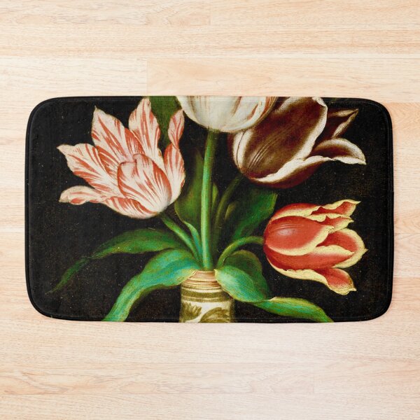Item preview, Four Tulips Still Life Painting by Ambrosius Bosschaert the Elder designed and sold by Vicky Brago-Mitchell®.