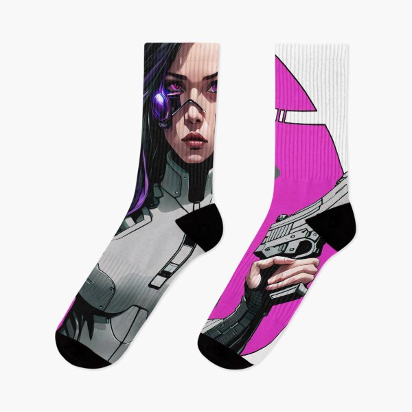 Item preview, Cyber/Kenetic woman with weapons and purple eye implant designed and sold by Salimgor Hangaround Music.