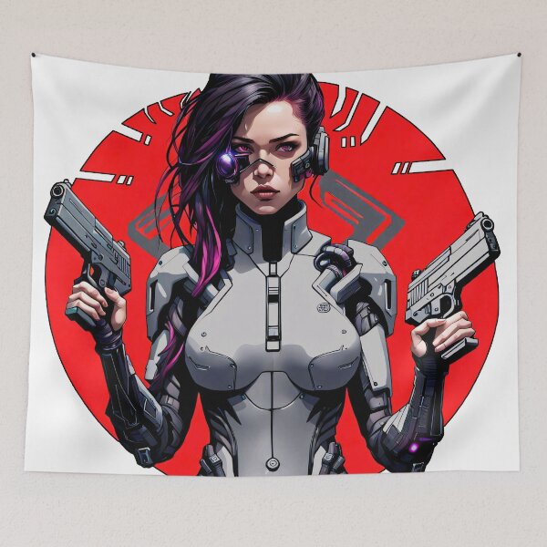 Item preview, Cyber/Kenetic woman with weapons and eye implant red designed and sold by Salimgor Hangaround Music.