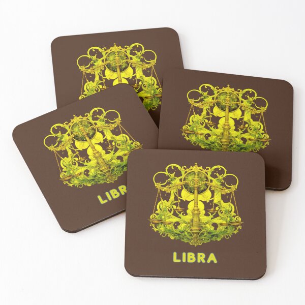 Item preview, Libra Zodiac- Horescope/SunSign Theme  on on brown background designed and sold by CosmicNook1.