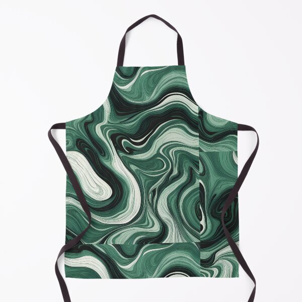 Item preview, Emerald green suminagashi water marbling pattern designed and sold by patterncrow.