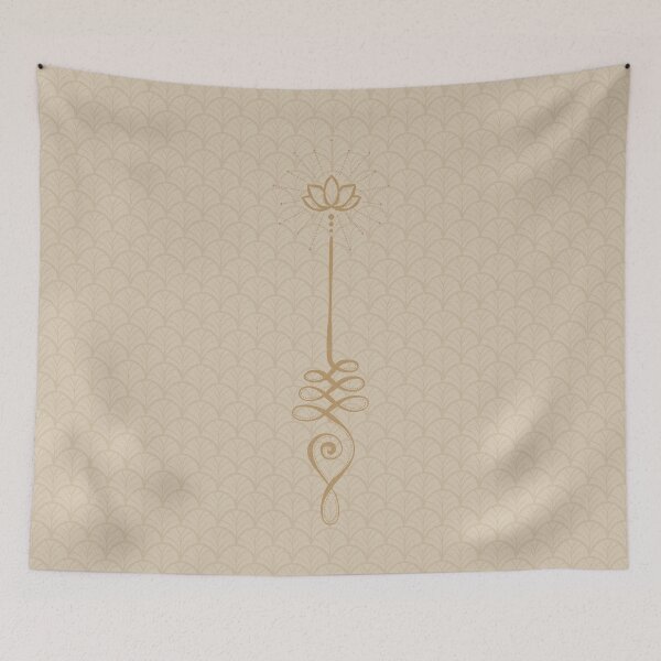 Item preview, Unalome with Fan Background - Dove + Fawn designed and sold by Irene Estelle.