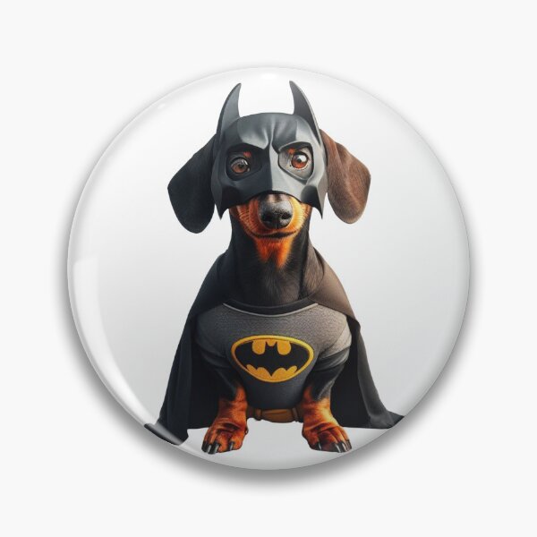 Item preview, Dachshund BatDog the Superhero no background #5 designed and sold by AIrtisticPrints.