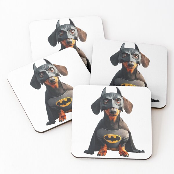 Item preview, Dachshund BatDog the Superhero no background #5 designed and sold by AIrtisticPrints.