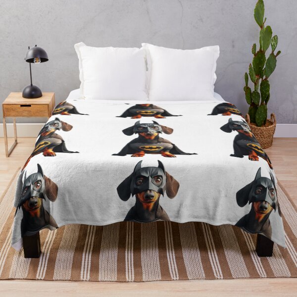 Item preview, Dachshund BatDog the Superhero no background #5 designed and sold by AIrtisticPrints.