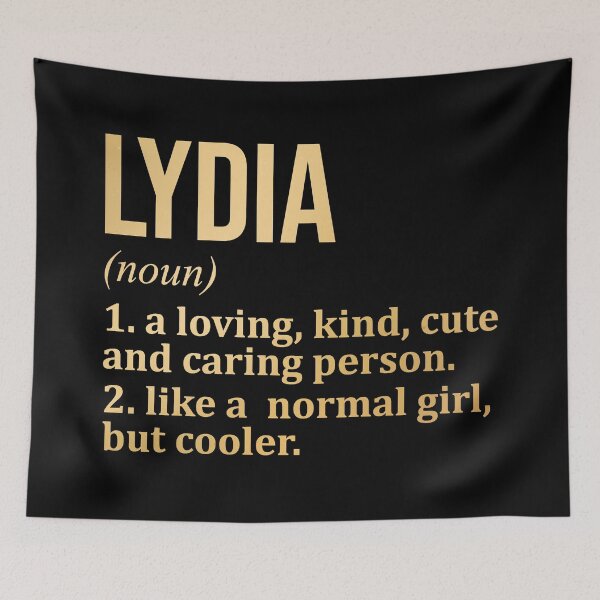 Item preview, Lydia Name Definition in Gold designed and sold by XCIV.