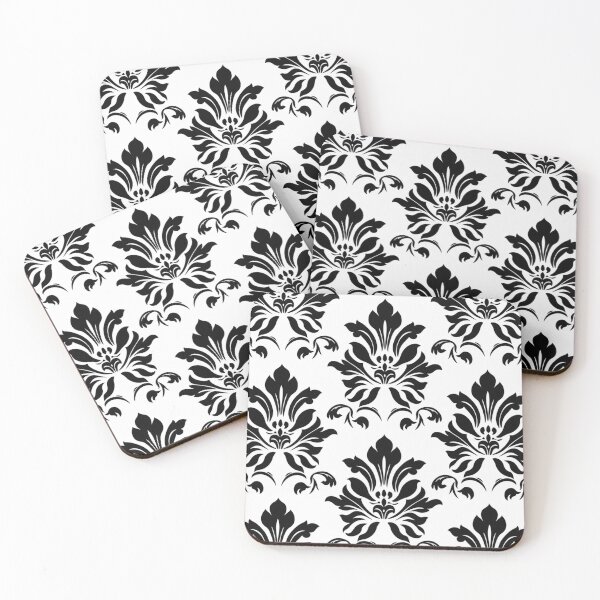Item preview, Diva Black and White Damask Patterns designed and sold by GrinGalore.