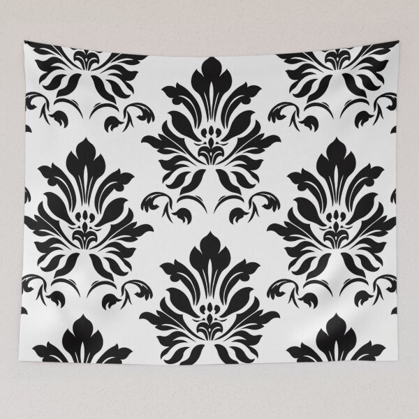 Item preview, Diva Black and White Damask Patterns designed and sold by GrinGalore.