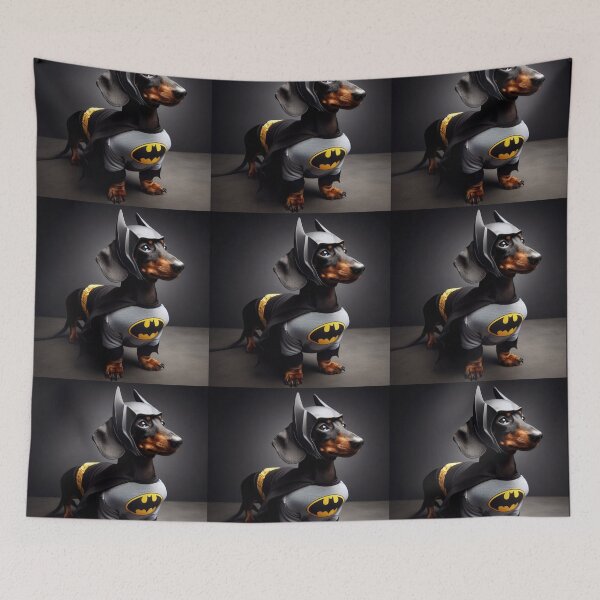 Item preview, Dachshund BatDog the Superhero #7 designed and sold by AIrtisticPrints.