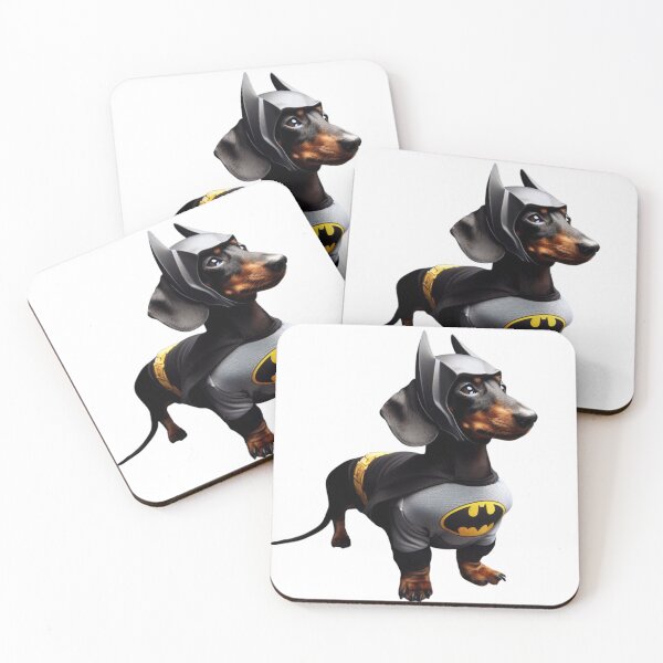 Item preview, Dachshund BatDog the Superhero no background #7 designed and sold by AIrtisticPrints.
