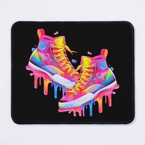 Item preview, Colorful Neon Dripping Sneakers - Cool Street Shoes designed and sold by WallGemsArt.