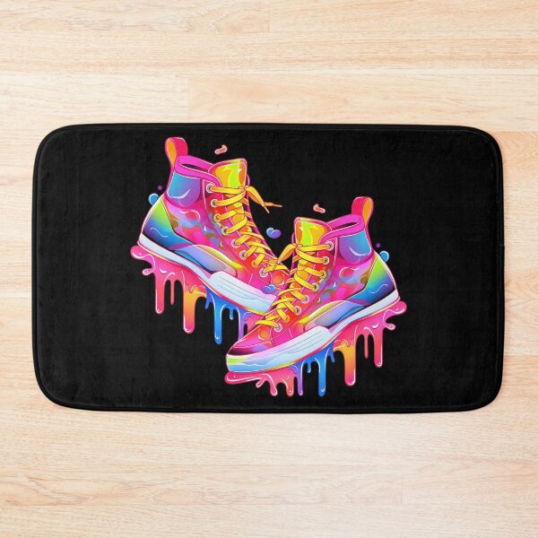 Item preview, Colorful Neon Dripping Sneakers - Cool Street Shoes designed and sold by WallGemsArt.