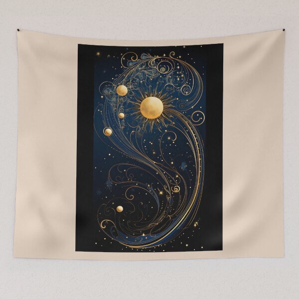 Item preview, golden astronomical solar system designed and sold by Darda-art.