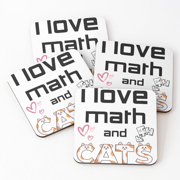 Item preview, i love math and cats designed and sold by belladesign7.