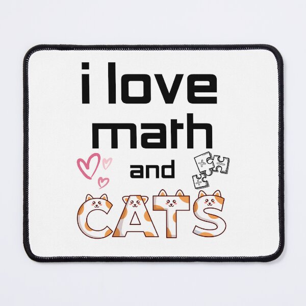 Item preview, i love math and cats designed and sold by belladesign7.