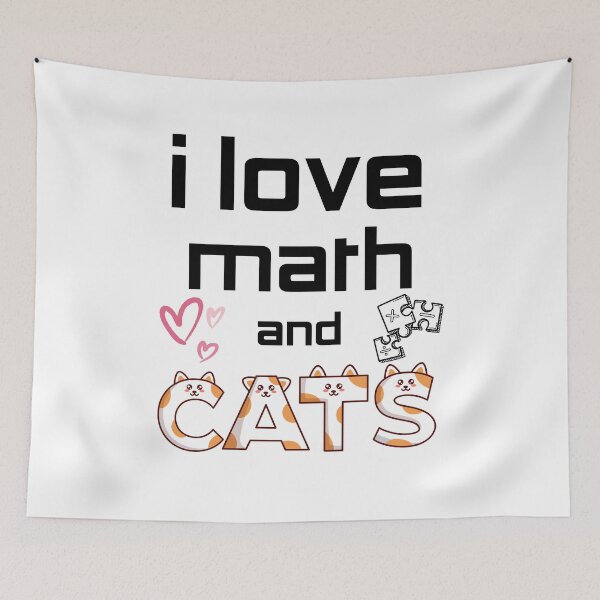 Item preview, i love math and cats designed and sold by belladesign7.