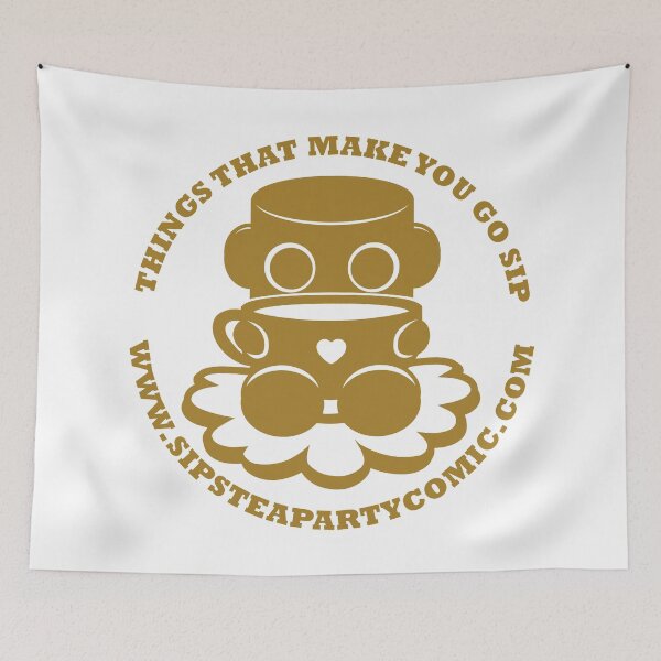 Item preview, Things That Make You Go Sip (Gold O'BOT) designed and sold by Carbon-Fibre Media.