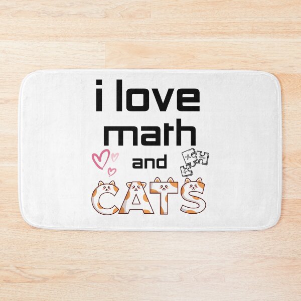 Item preview, i love math and cats designed and sold by belladesign7.